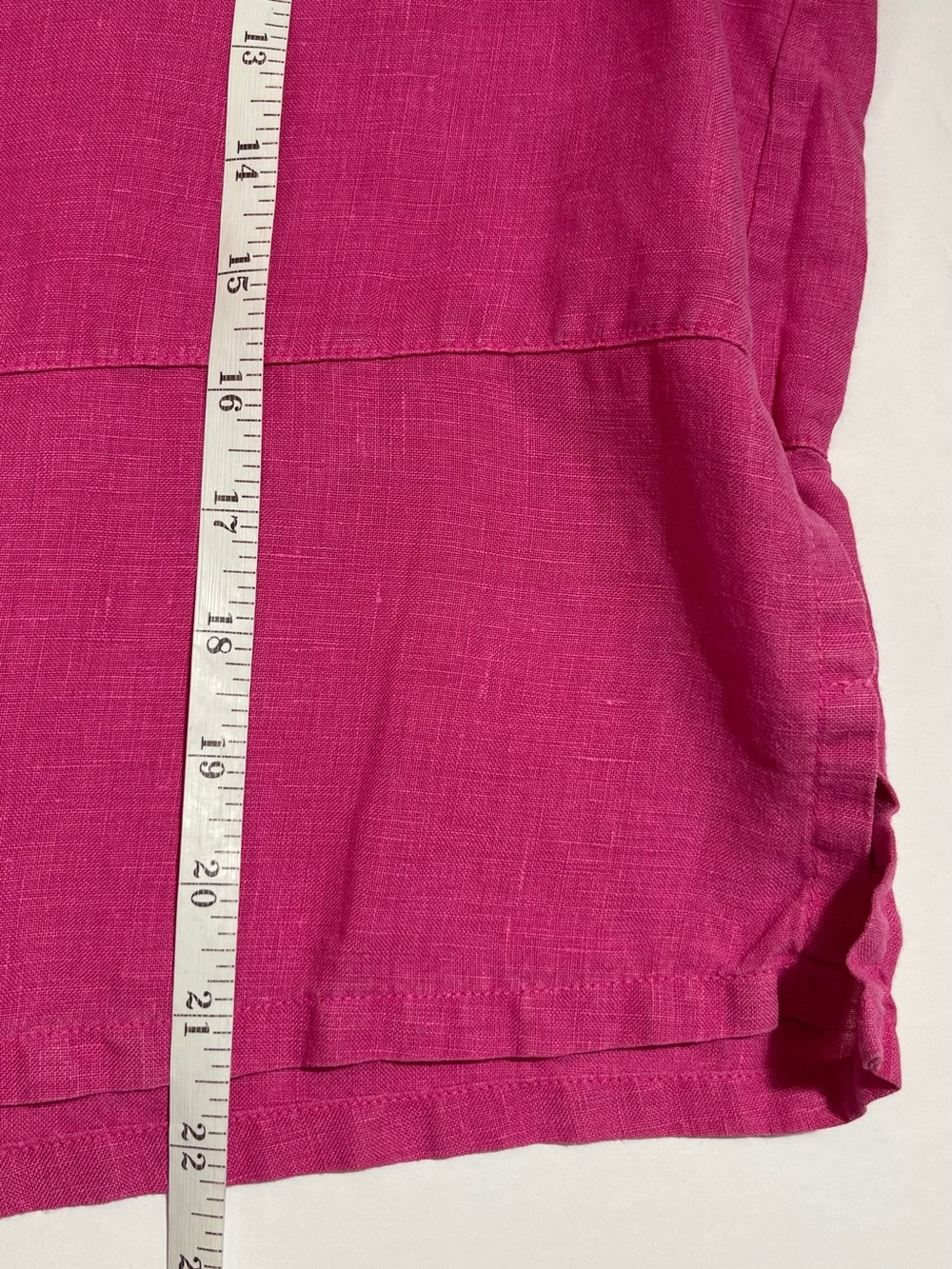 Bryn Walker 100% Linen Fuchsia Pink Sleeveless Swing Top M Lagenlook Relaxed * - Picture 7 of 9